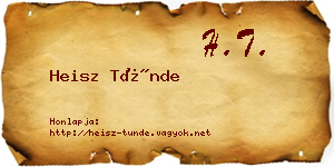Heisz Tünde névjegykártya